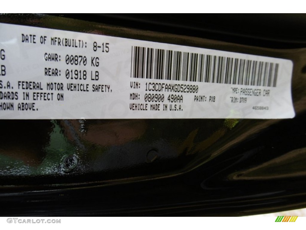 2016 Dart Color Code PX8 for Pitch Black Photo #107287760