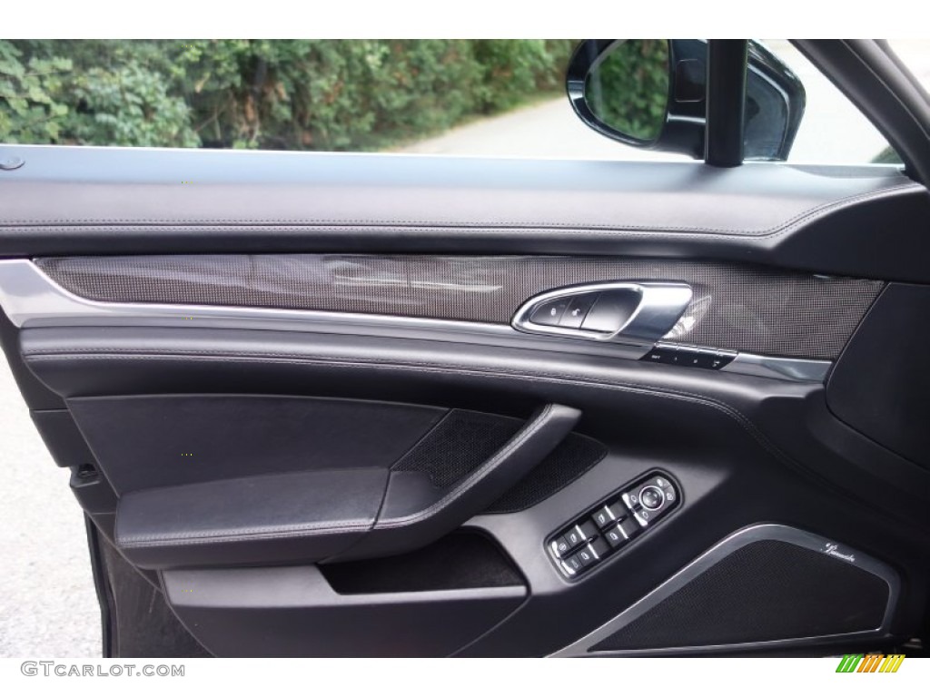 2013 Porsche Panamera Turbo Black Door Panel Photo #107288198