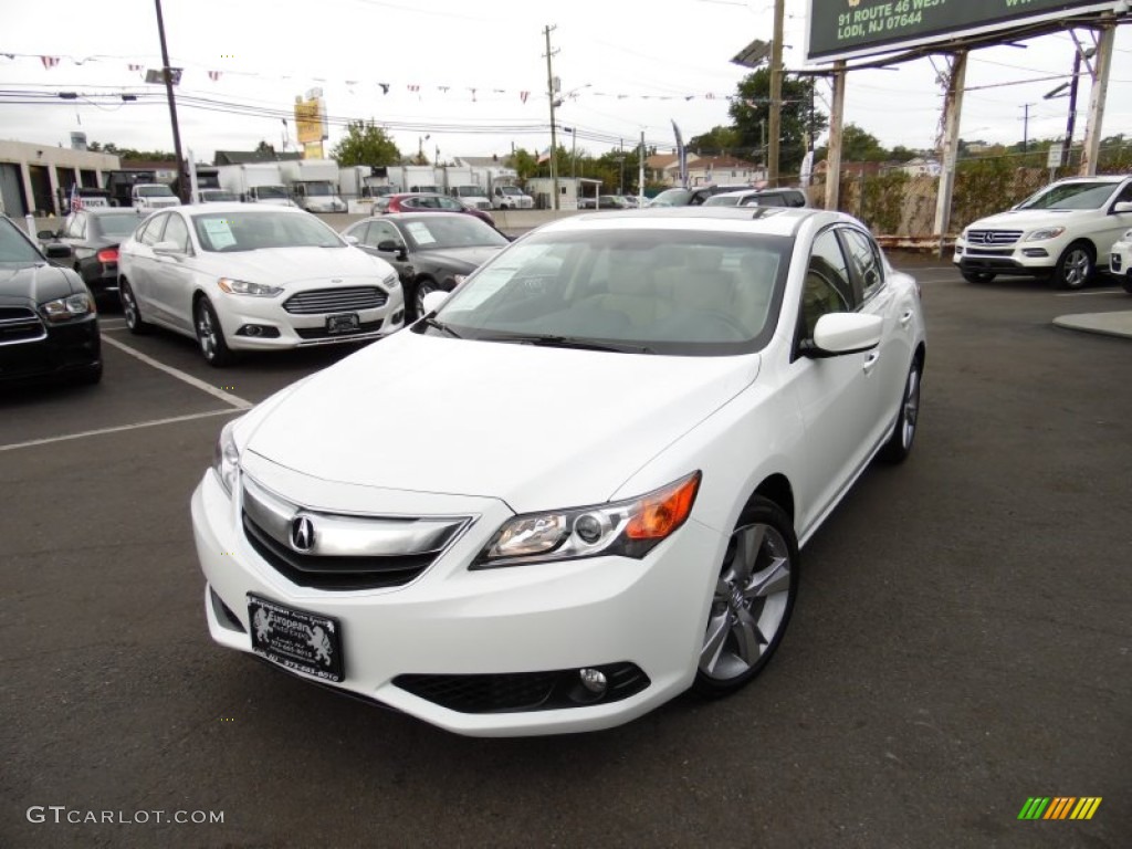 2013 ILX 2.0L Technology - Bellanova White Pearl / Parchment photo #1