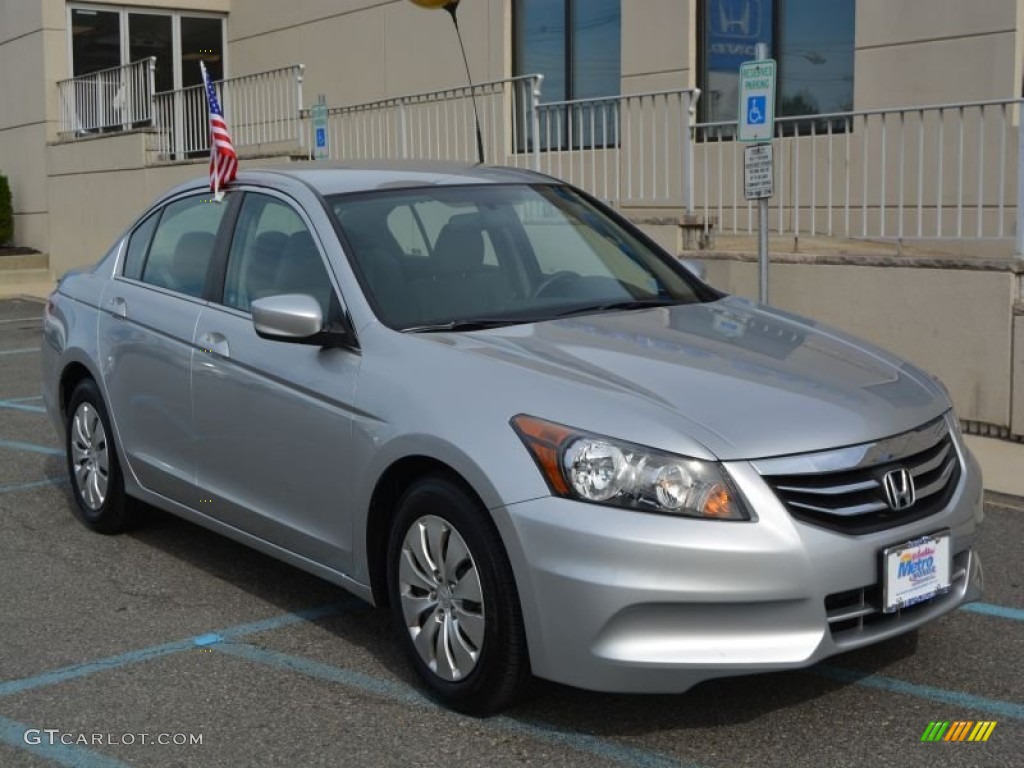 2012 Accord LX Sedan - Alabaster Silver Metallic / Gray photo #1