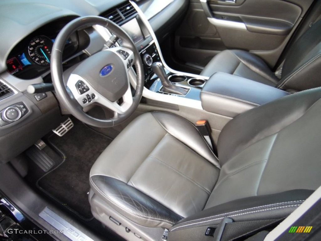 Charcoal Black/Silver Smoke Metallic Interior 2012 Ford Edge Sport AWD Photo #107291609
