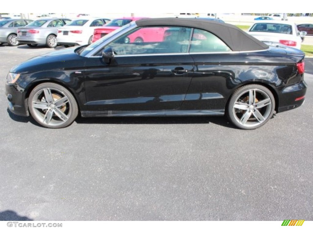 Mythos Black Metallic 2016 Audi A3 2.0 Premium Plus quattro Cabriolet Exterior Photo #107302535