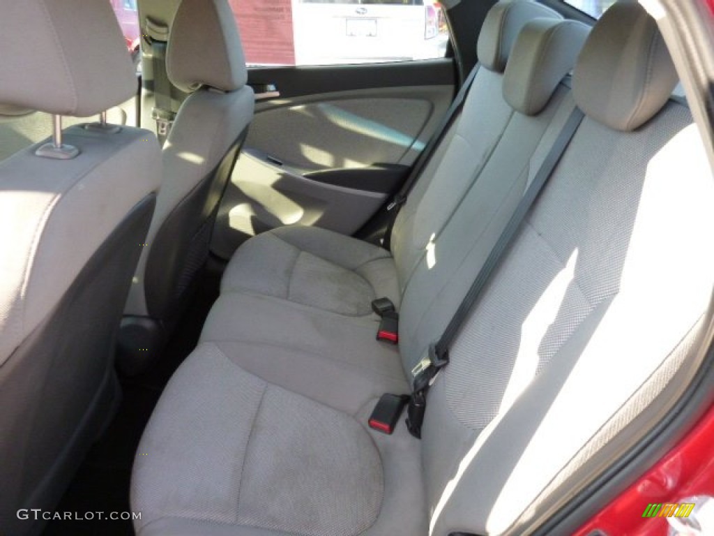 2012 Accent GLS 4 Door - Boston Red / Gray photo #11