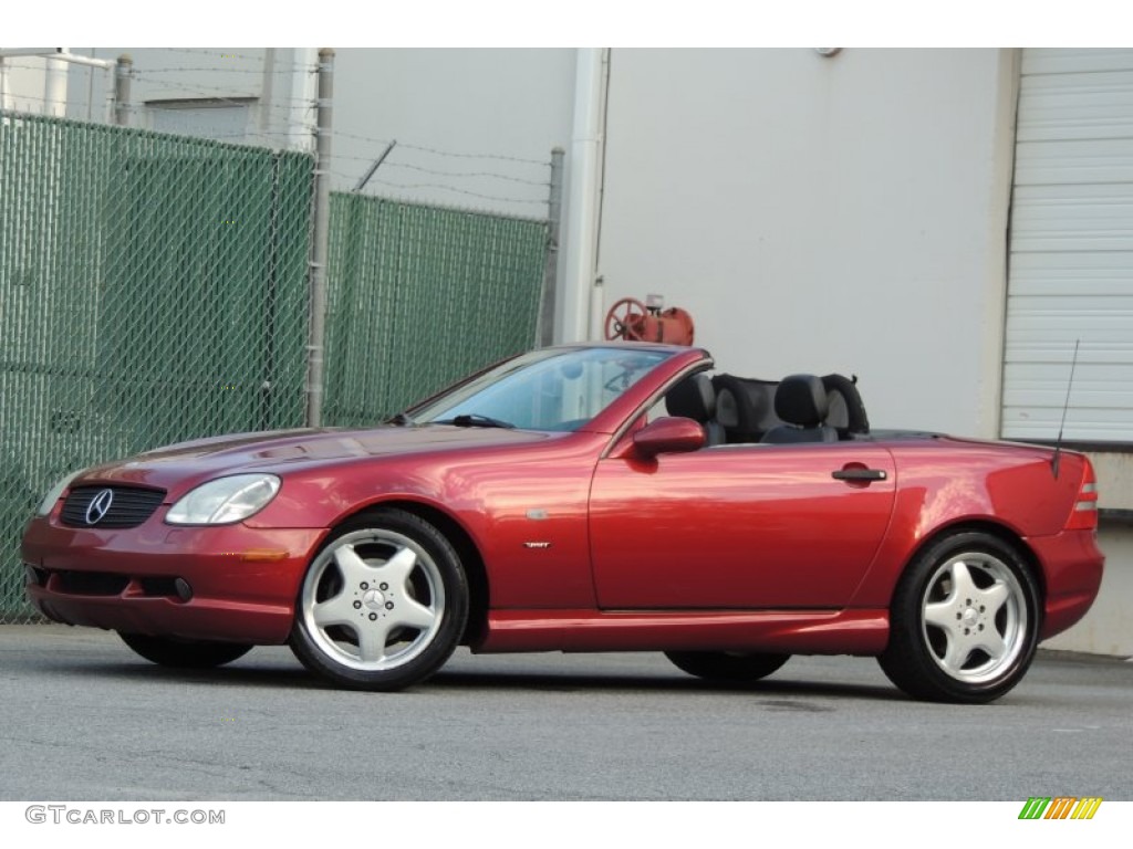 1999 SLK 230 Kompressor Roadster - Firemist Red Metallic / Oyster photo #3