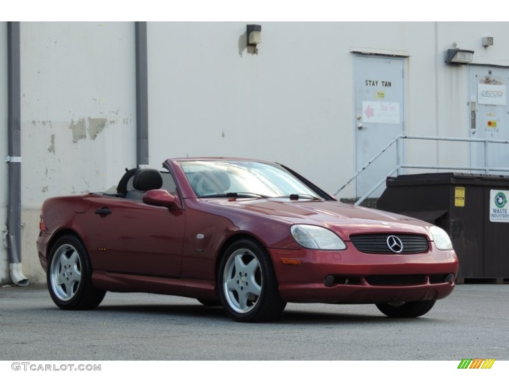 1999 SLK 230 Kompressor Roadster - Firemist Red Metallic / Oyster photo #15