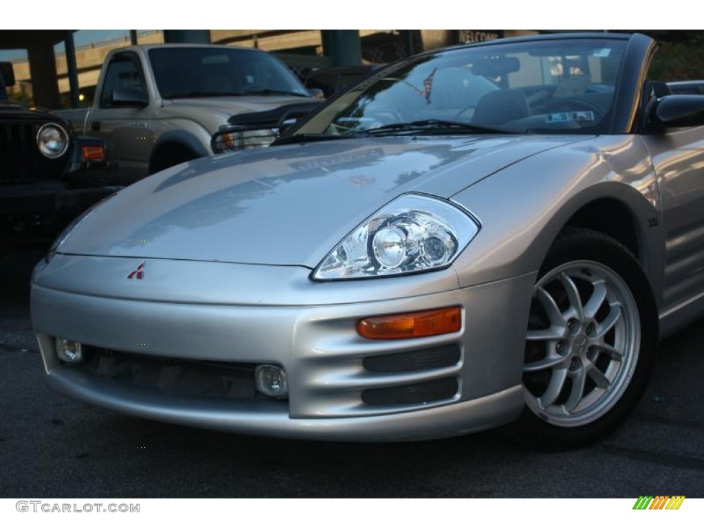 2001 Eclipse Spyder GT - Sterling Silver Metallic / Black photo #3