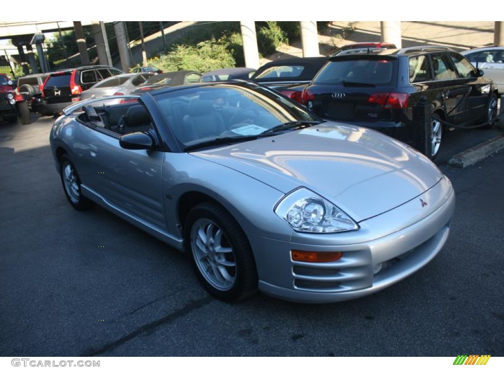 2001 Eclipse Spyder GT - Sterling Silver Metallic / Black photo #10