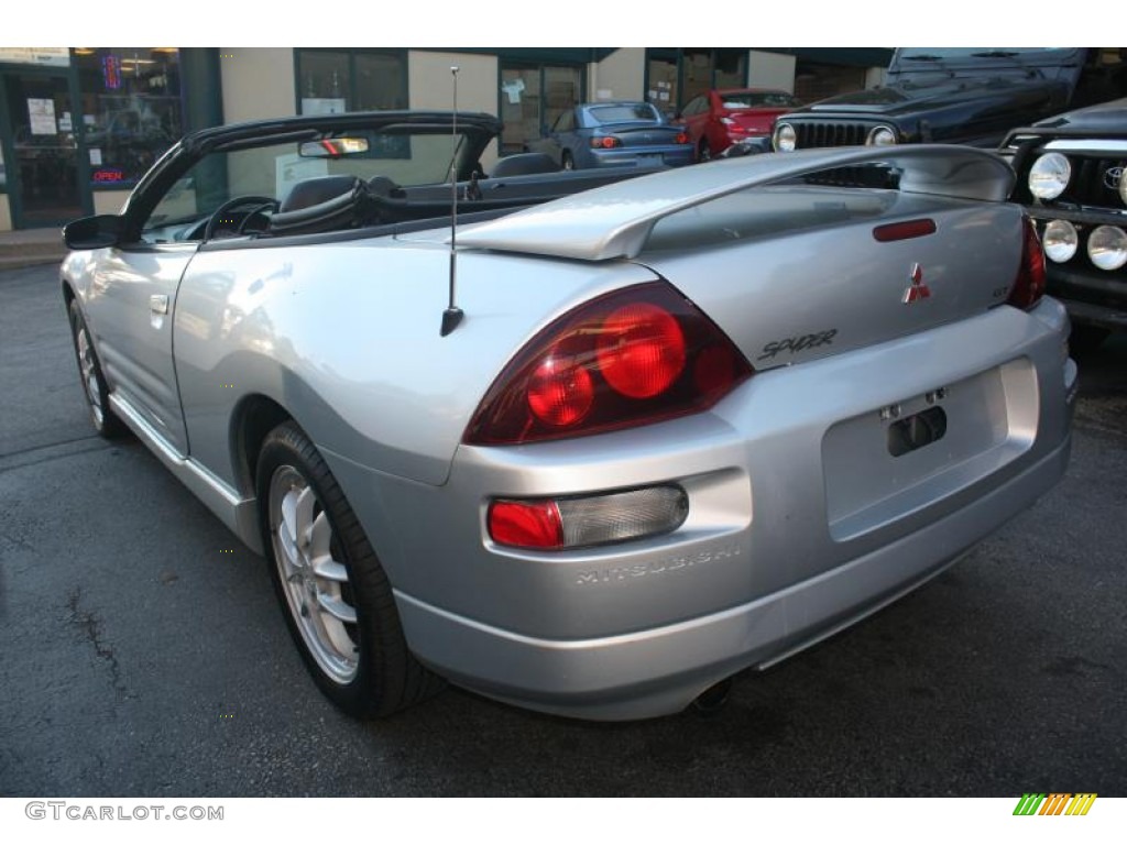 2001 Eclipse Spyder GT - Sterling Silver Metallic / Black photo #14