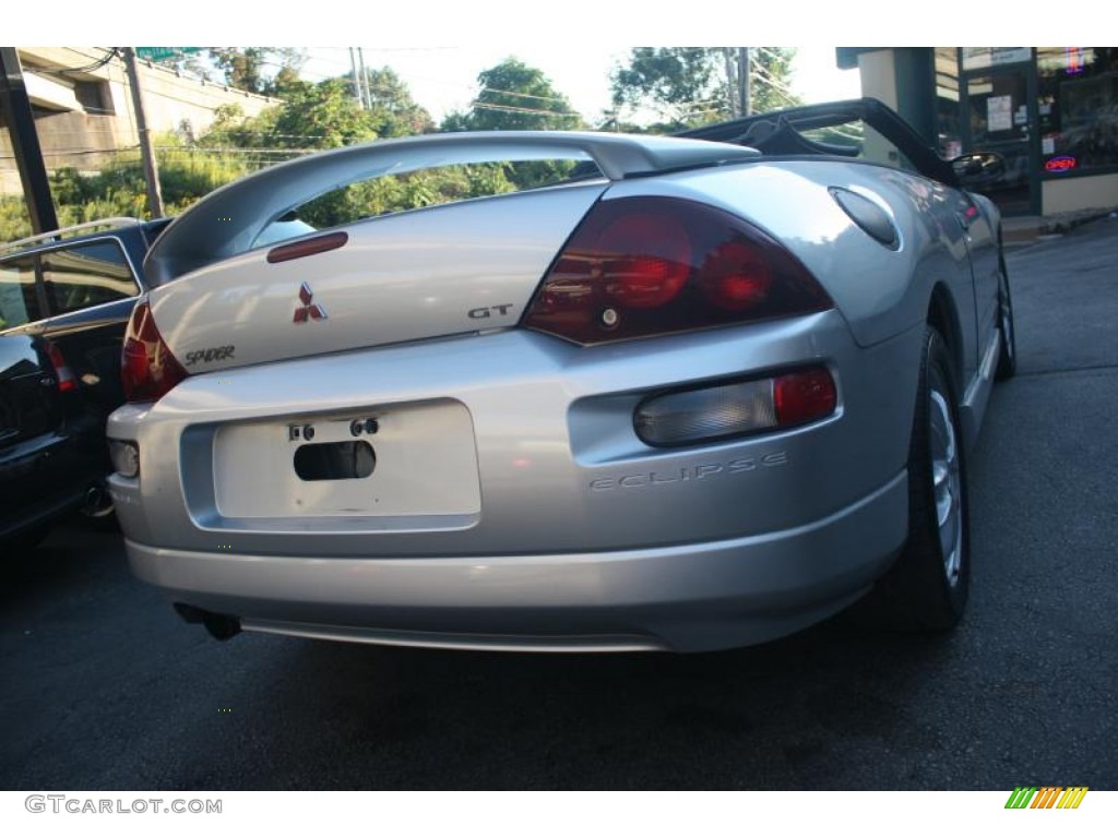 2001 Eclipse Spyder GT - Sterling Silver Metallic / Black photo #17