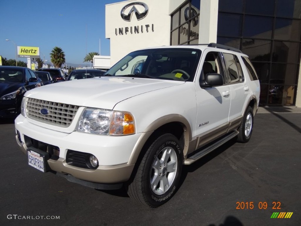 2005 Explorer Eddie Bauer 4x4 - Oxford White / Medium Parchment photo #1