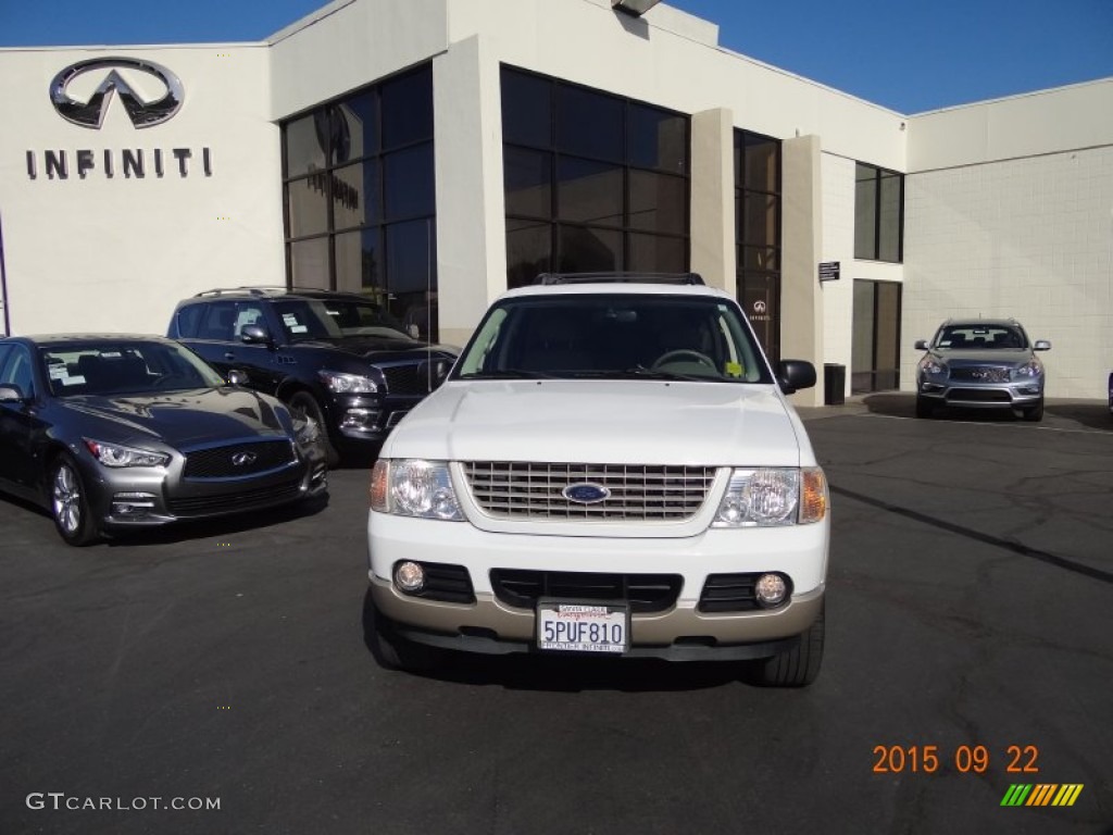 2005 Explorer Eddie Bauer 4x4 - Oxford White / Medium Parchment photo #2