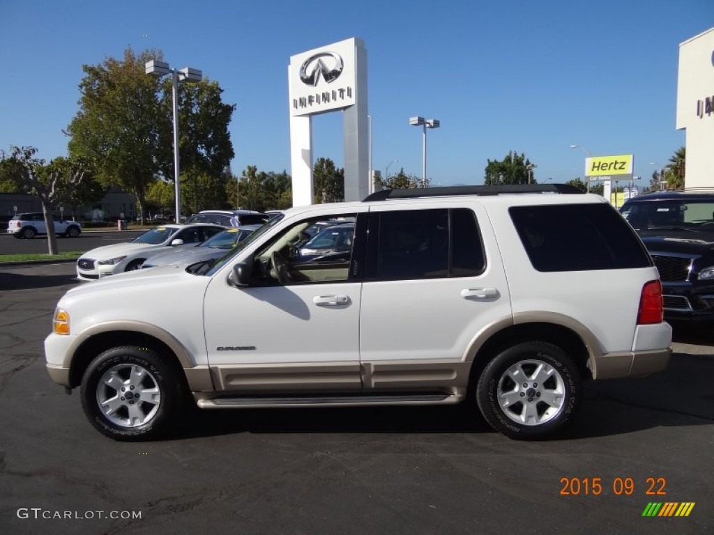 2005 Explorer Eddie Bauer 4x4 - Oxford White / Medium Parchment photo #7
