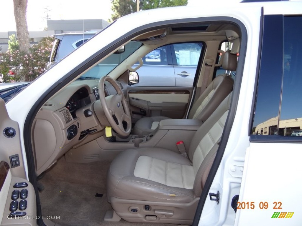 2005 Explorer Eddie Bauer 4x4 - Oxford White / Medium Parchment photo #14