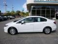 2012 Taffeta White Honda Civic HF Sedan  photo #2