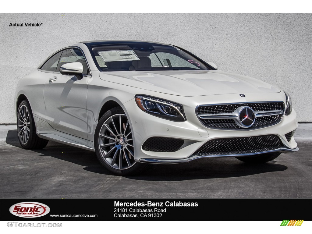 2016 S 550 4Matic Coupe - designo Diamond White Metallic / designo Porcelain/Espresso Brown photo #1