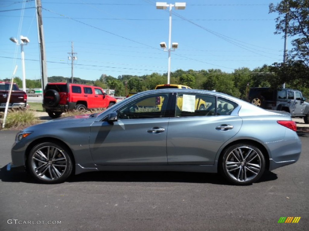 Hagane Blue 2015 Infiniti Q50 S 3.7 AWD Exterior Photo #107315594