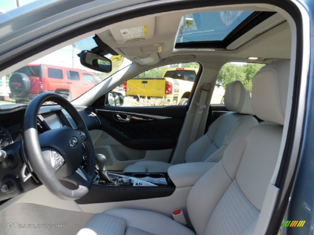 Stone Interior 2015 Infiniti Q50 S 3.7 AWD Photo #107315699