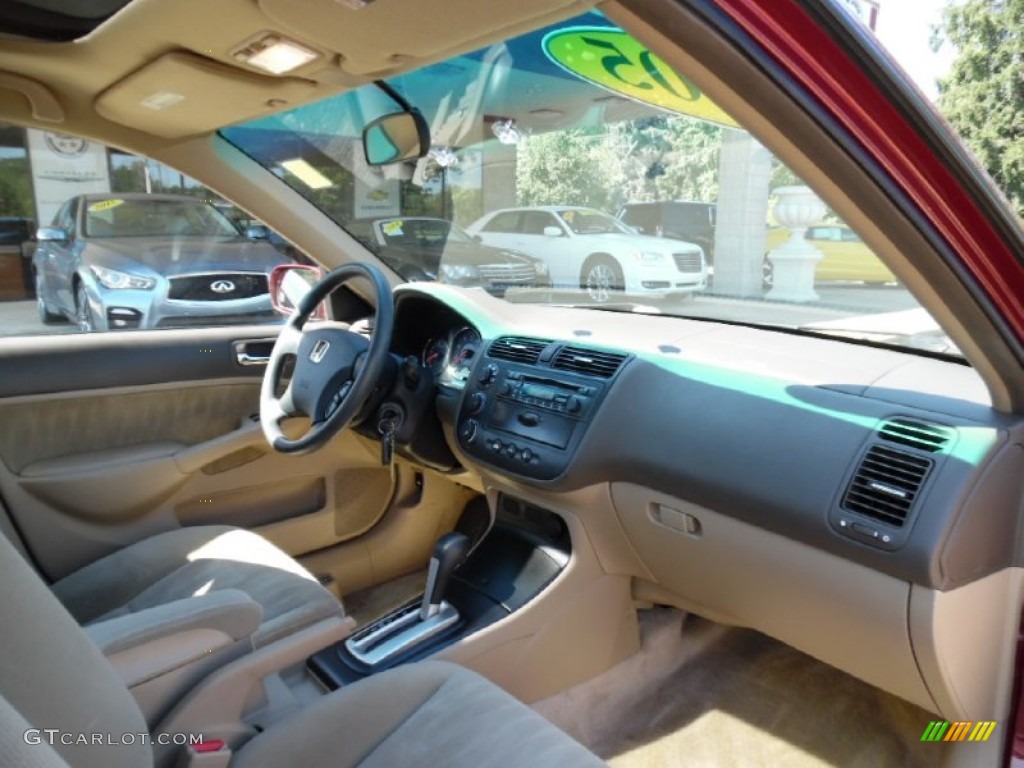 Ivory Interior 2005 Honda Civic EX Sedan Photo #107315954