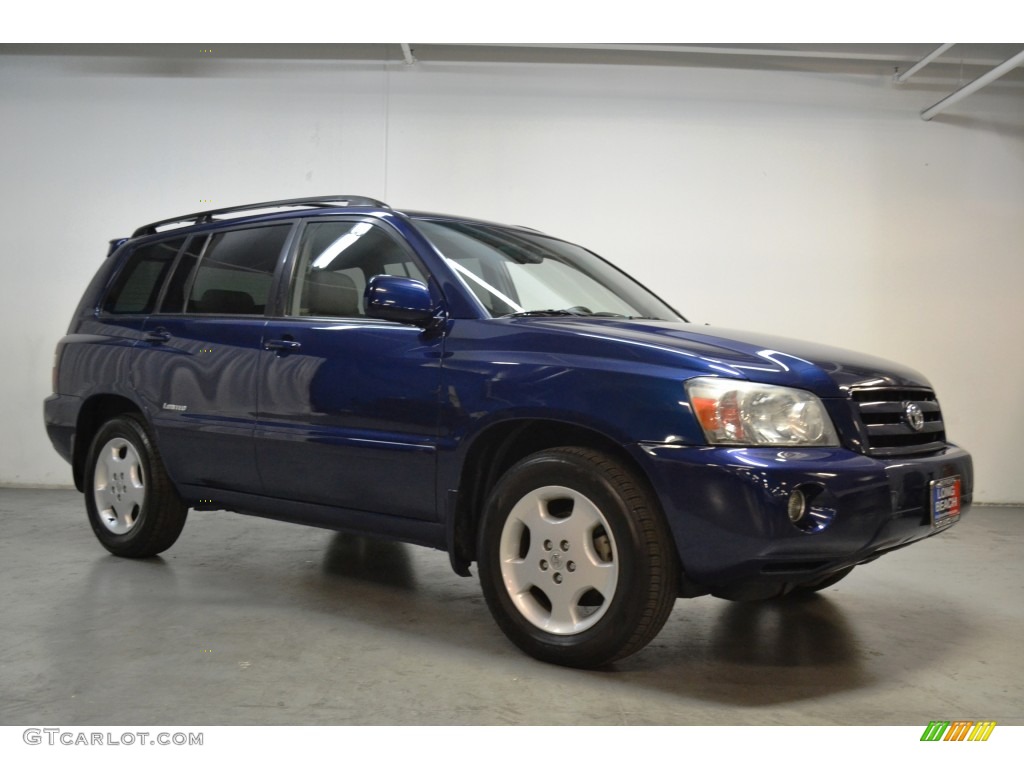 2007 Highlander V6 - Indigo Ink Pearl / Ash Gray photo #2