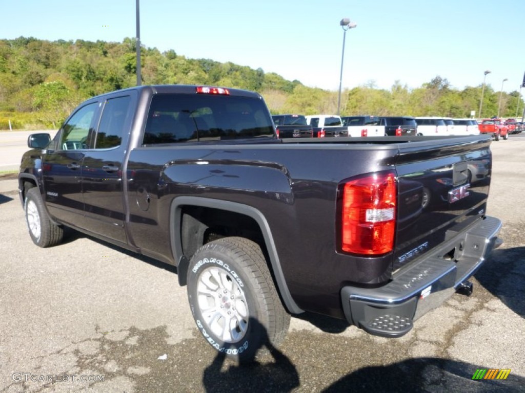 2015 Sierra 1500 SLE Double Cab 4x4 - Iridium Metallic / Jet Black photo #6