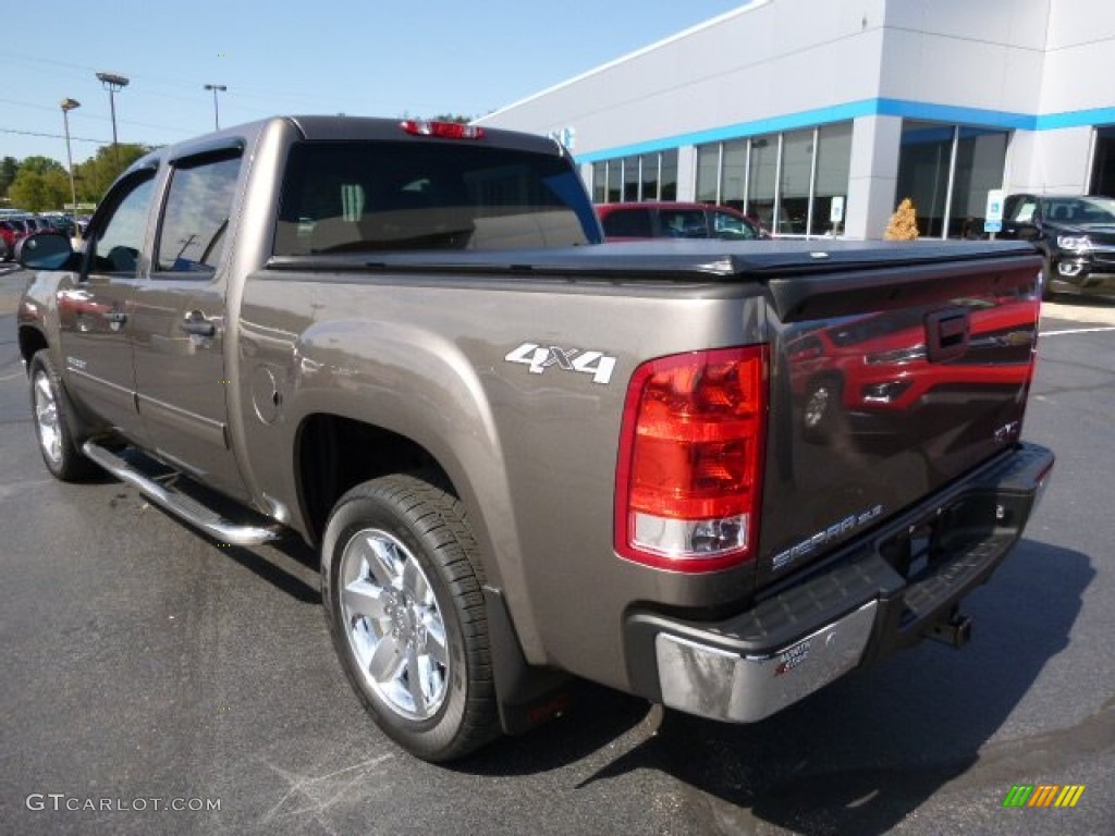 2013 Sierra 1500 SLE Crew Cab 4x4 - Mocha Steel Metallic / Ebony photo #3