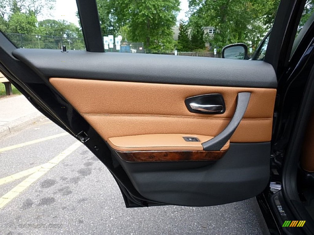 2011 BMW 3 Series 328i xDrive Sedan Saddle Brown Dakota Leather Door Panel Photo #107322596