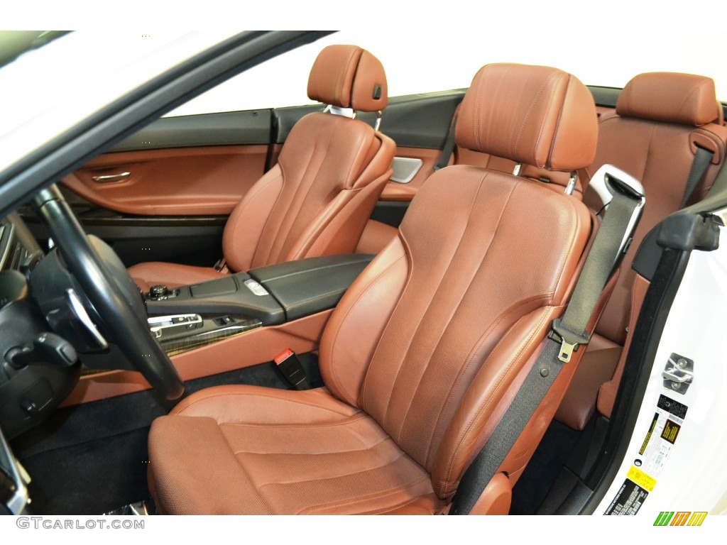 Cinnamon Brown Nappa Leather Interior 2012 BMW 6 Series 650i Convertible Photo #107322914
