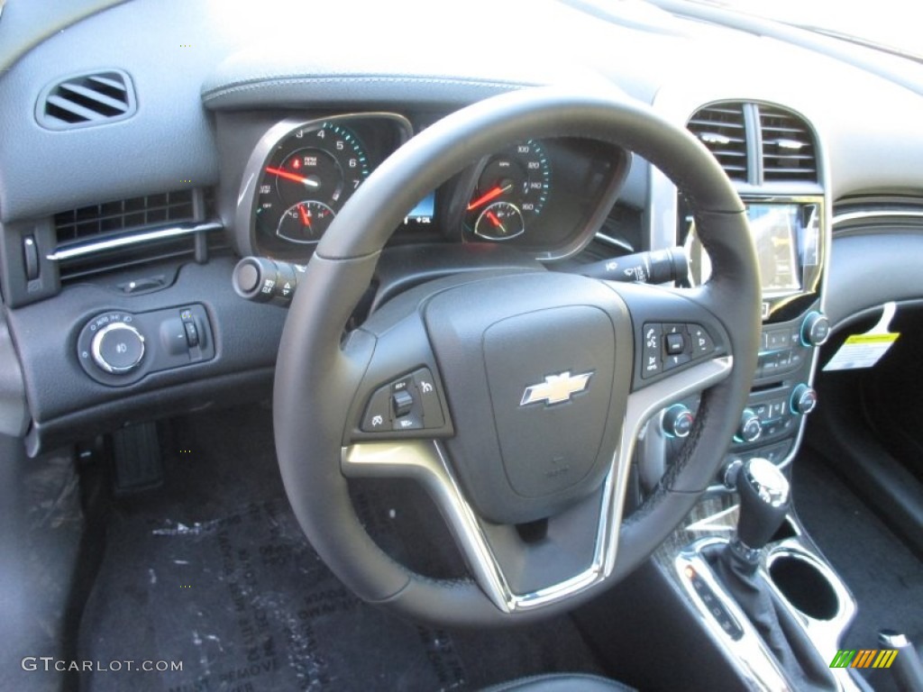 2016 Chevrolet Malibu Limited LTZ Jet Black Steering Wheel Photo #107323616
