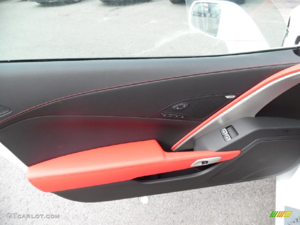 2016 Chevrolet Corvette Stingray Coupe Adrenaline Red Door Panel Photo #107326745