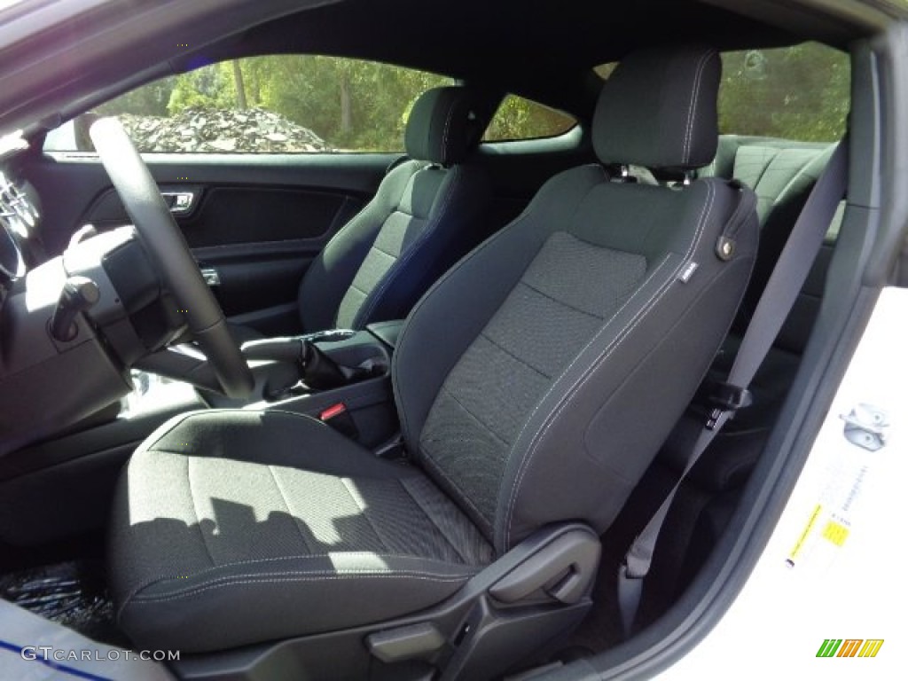 Ebony Interior 2015 Ford Mustang V6 Coupe Photo #107333768