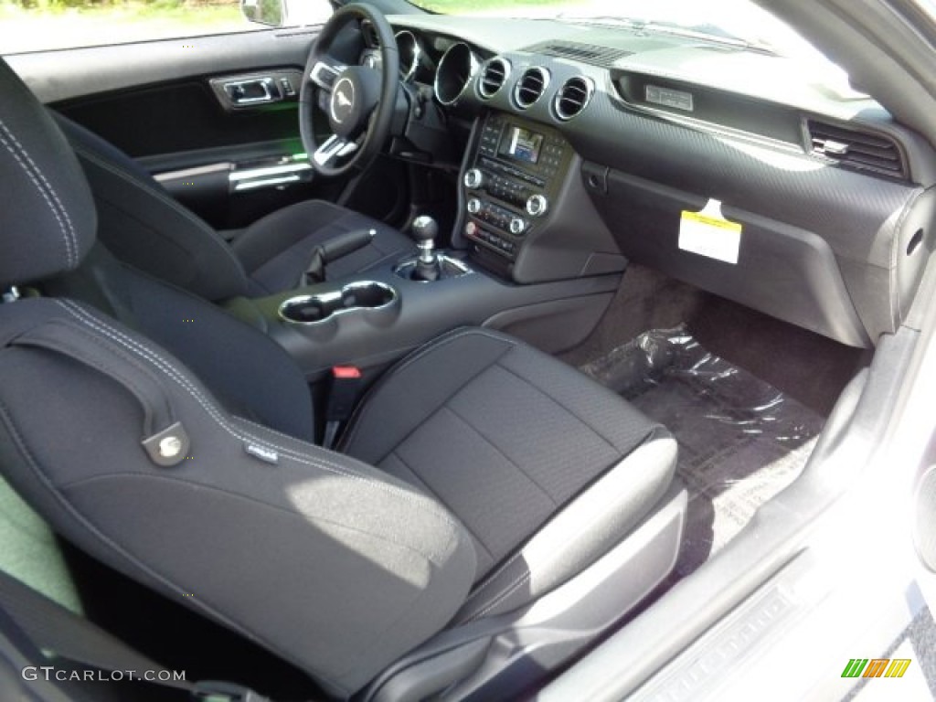 Ebony Interior 2015 Ford Mustang V6 Coupe Photo #107333795