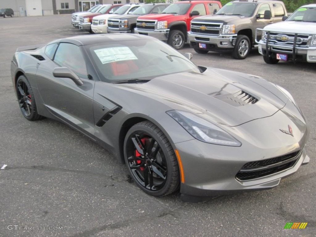 Shark Gray Metallic 2016 Chevrolet Corvette Stingray Coupe Exterior Photo #107344141