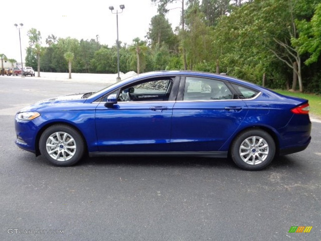 2016 Fusion S - Deep Impact Blue Metallic / Medium Earth Gray photo #6