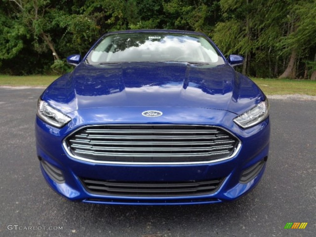 2016 Fusion S - Deep Impact Blue Metallic / Medium Earth Gray photo #8