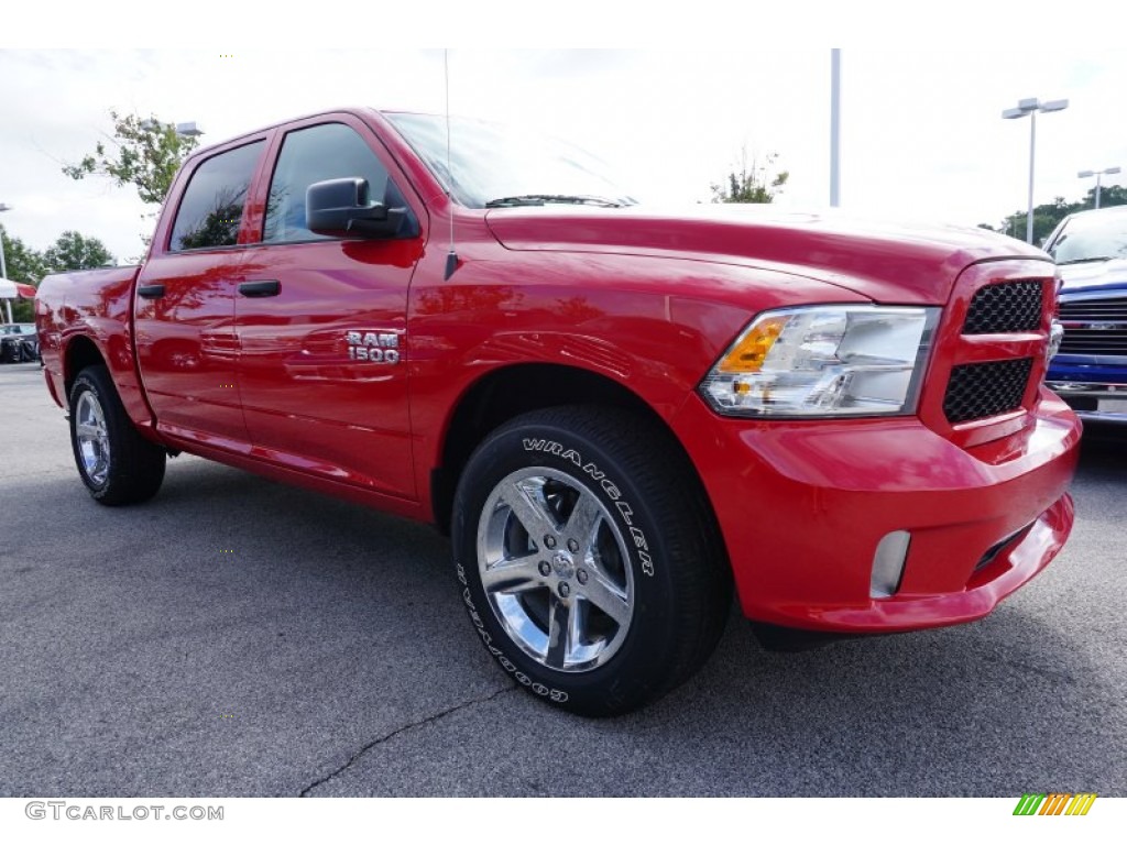 2015 1500 Express Crew Cab - Flame Red / Black/Diesel Gray photo #4