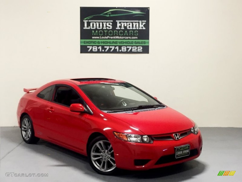 2008 Civic Si Coupe - Rallye Red / Black photo #2
