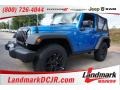 Hydro Blue Pearl 2015 Jeep Wrangler Willys Wheeler 4x4