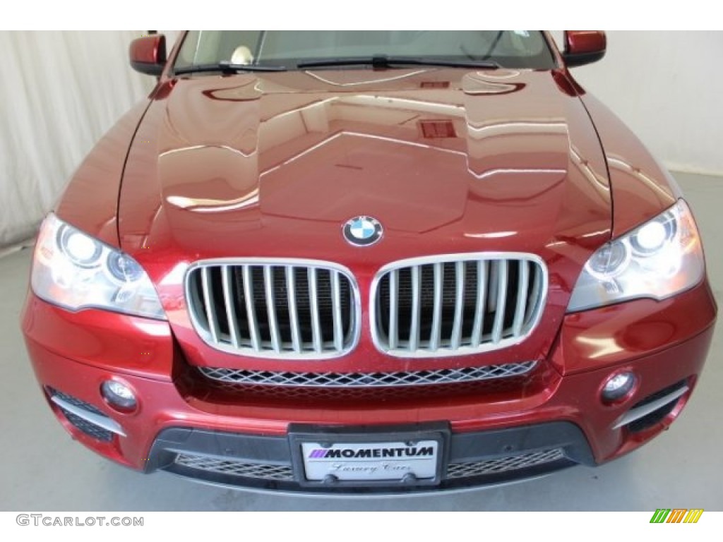 2012 X5 xDrive35d - Vermillion Red Metallic / Black photo #2
