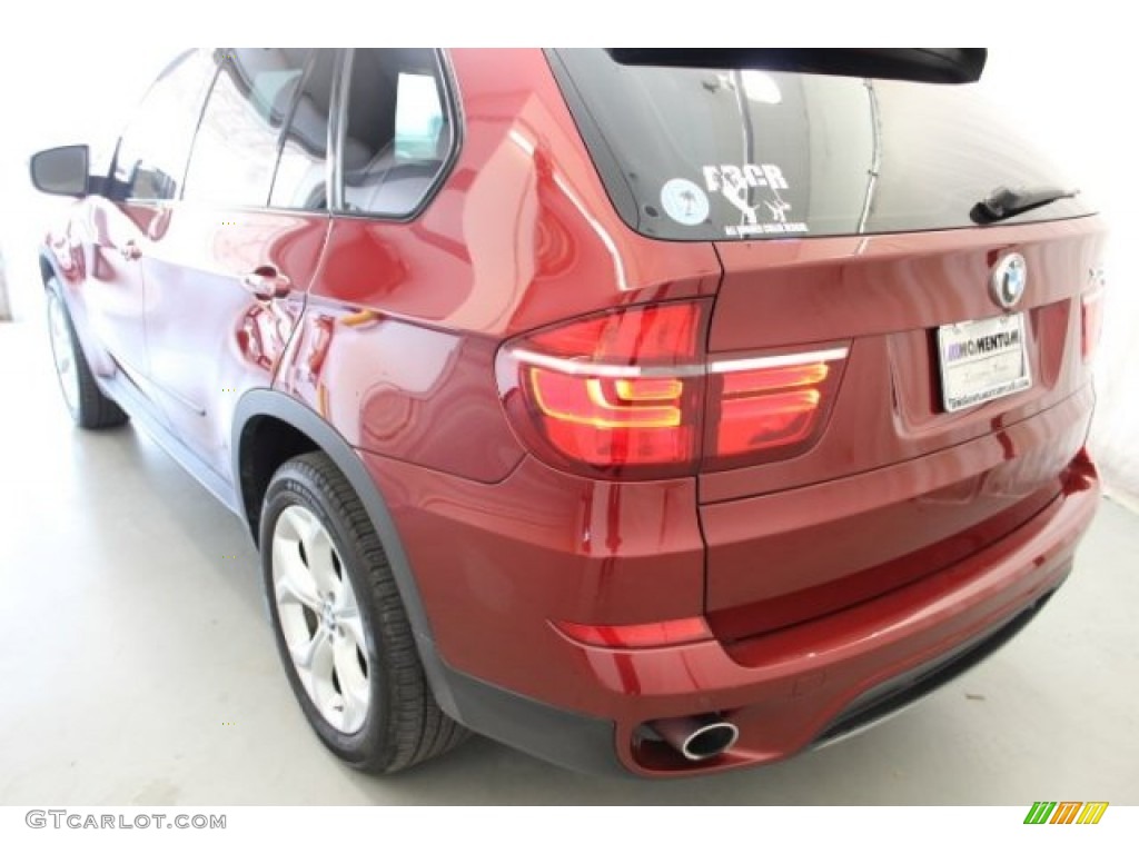 2012 X5 xDrive35d - Vermillion Red Metallic / Black photo #7