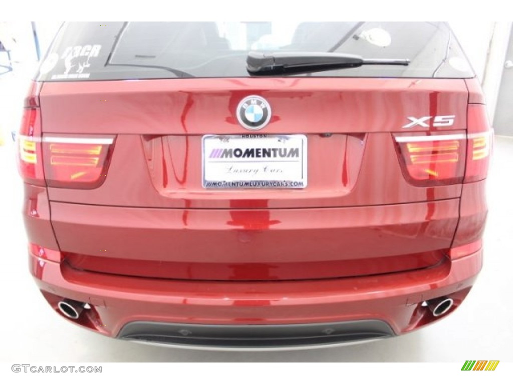 2012 X5 xDrive35d - Vermillion Red Metallic / Black photo #8