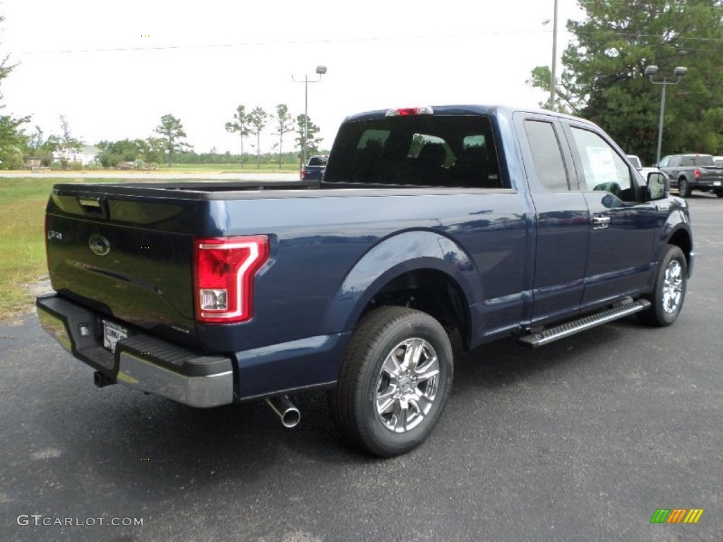 2015 F150 XLT SuperCab - Blue Jeans Metallic / Medium Earth Gray photo #3