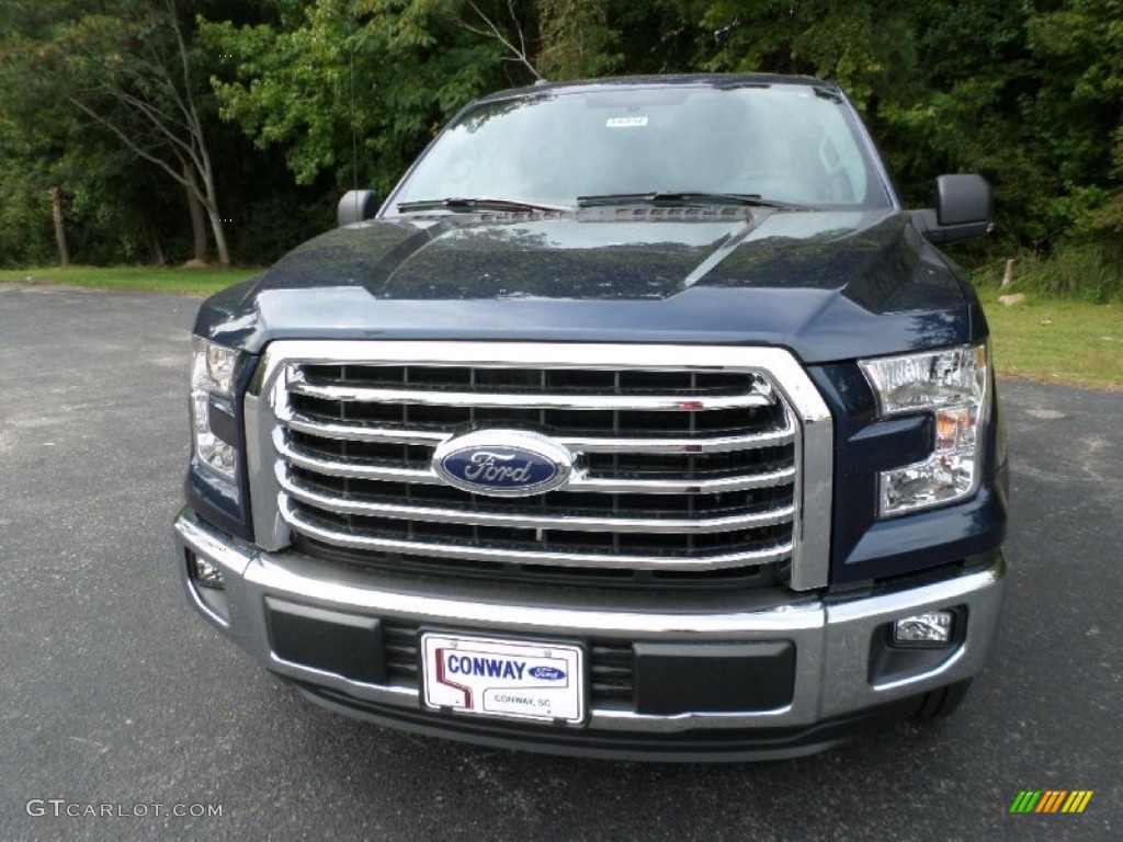 2015 F150 XLT SuperCab - Blue Jeans Metallic / Medium Earth Gray photo #12