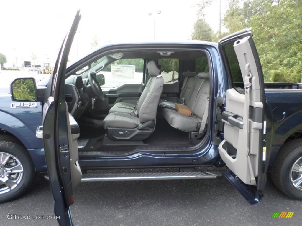 2015 F150 XLT SuperCab - Blue Jeans Metallic / Medium Earth Gray photo #16