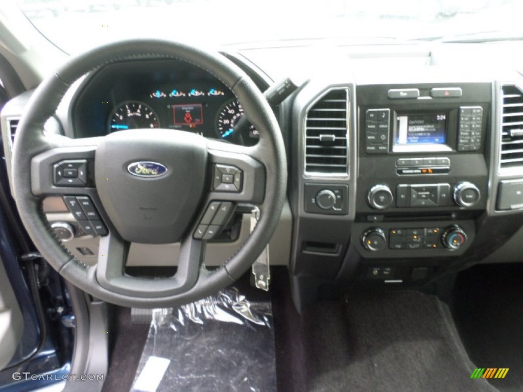 2015 Ford F150 XLT SuperCab Medium Earth Gray Dashboard Photo #107356927