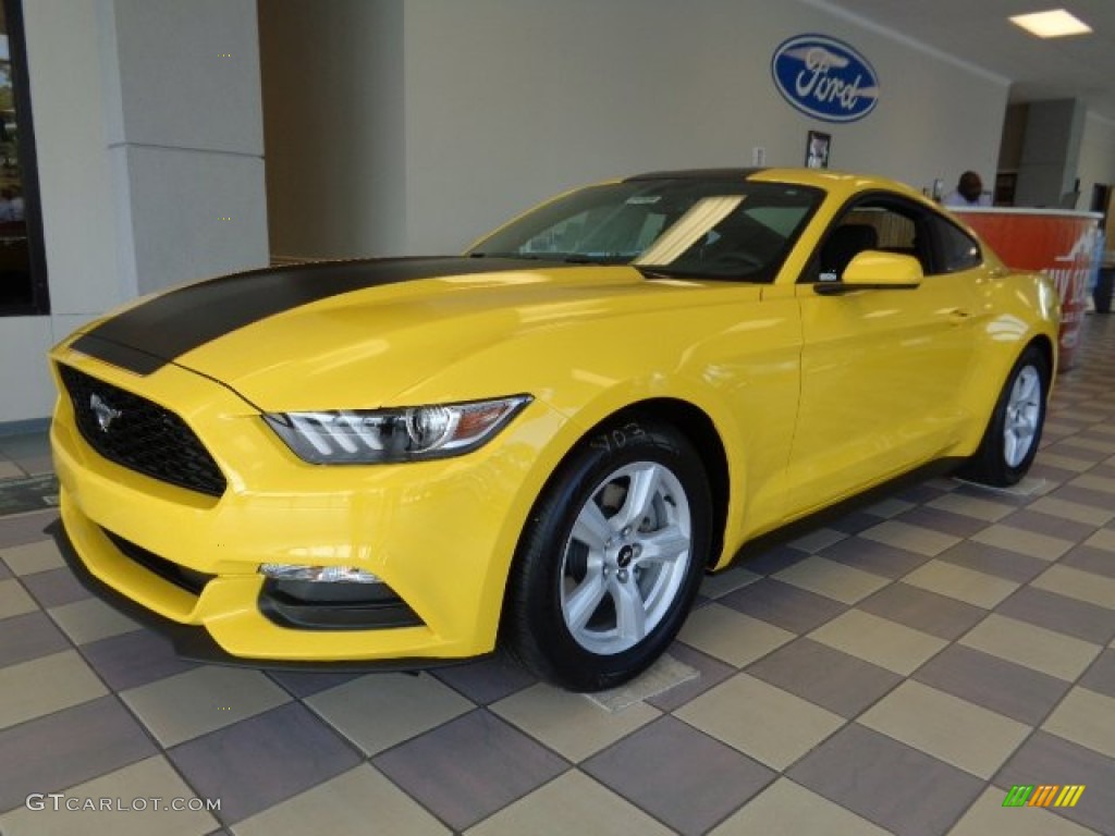 2016 Mustang V6 Coupe - Triple Yellow Tricoat / Ebony photo #6