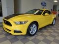 2016 Triple Yellow Tricoat Ford Mustang V6 Coupe  photo #6
