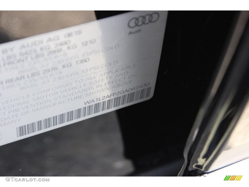 2016 Q5 2.0 TFSI Premium Plus quattro - Brilliant Black / Black photo #43