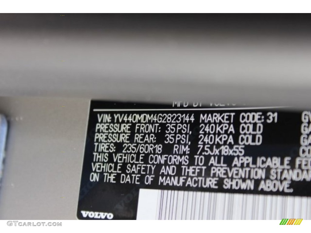 2016 XC60 T5 Drive-E - Seashell Metallic / Beige photo #40