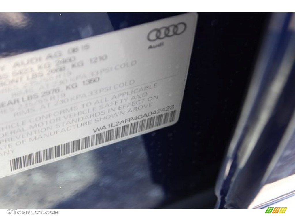 2016 Q5 2.0 TFSI Premium Plus quattro - Scuba Blue Metallic / Chestnut Brown photo #43