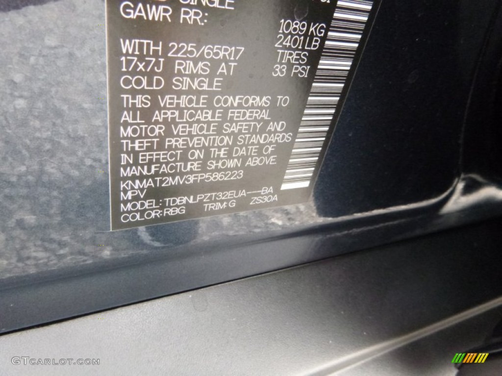 2015 Rogue S AWD - Arctic Blue Metallic / Charcoal photo #15